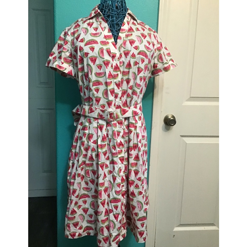 Printed Shirt Dress*